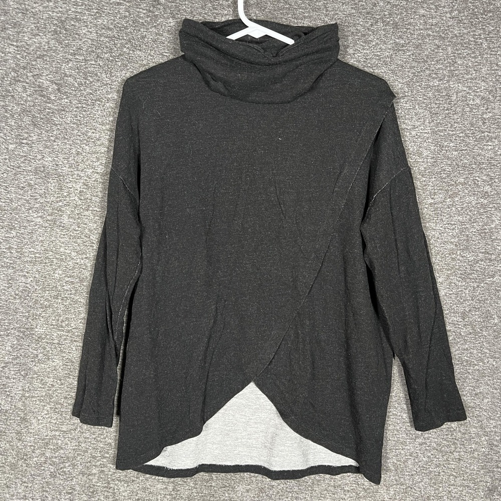 Seraphine Shirt Womens Small‎ Gray Long Sleeve Cowl Neck Maternity Tunic Top